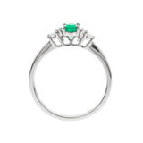 Journey 10K White Gold Oval-Cut Zambian Emerald Ring