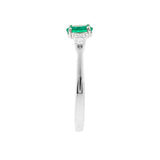 Journey 10K White Gold Oval-Cut Zambian Emerald Ring