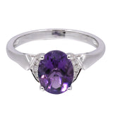 Amira 10K Yellow Gold Oval-Cut Amethyst Ring