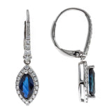 Taylor 14K White Gold Marquise-Cut Blue Sapphire Earrings