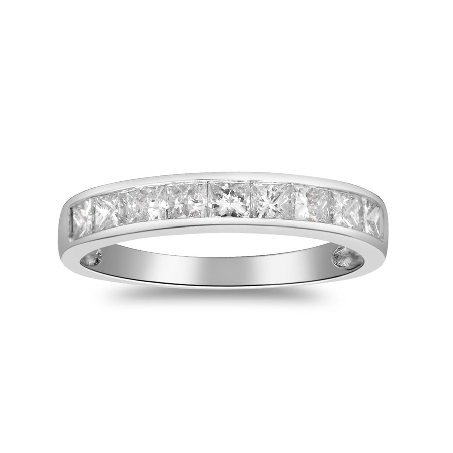 Alice 14K White Gold Princess-Cut White Diamond Ring