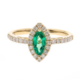 Camila 14K Yellow Gold Marquise-Cut Emerald Ring