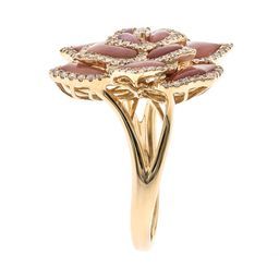 Meghan 14K Yellow Gold Fancy-Cut Pink Mop Ring