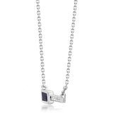Naomi 14K White Gold Baguette-Cut Blue Sapphire Necklace