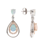 Analia 10K White Gold Pear-Cut Opal Earring