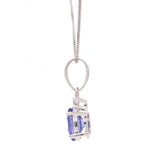 Brylee 14K White Gold Oval-Cut Tanzanian Tanzanite Pendant