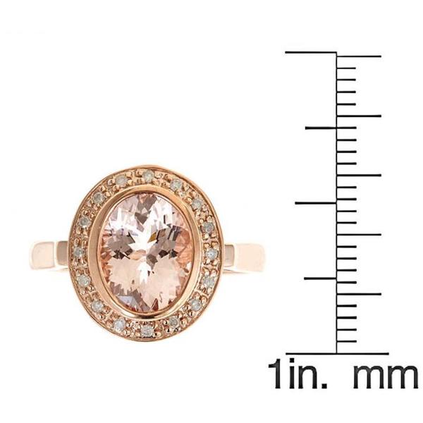 Jaliyah 10K Rose Gold Oval-Cut Madagascar Morganite Ring