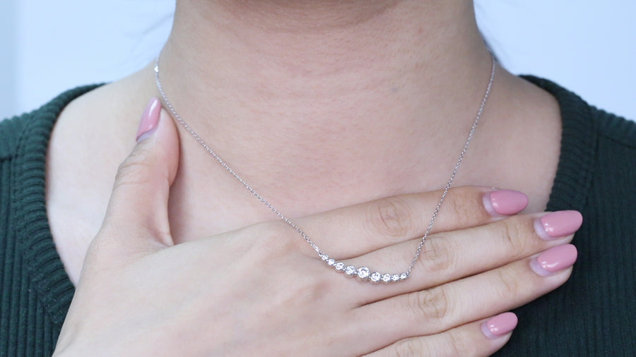 Caroline 14K White Gold Round-Cut White Diamond Necklace