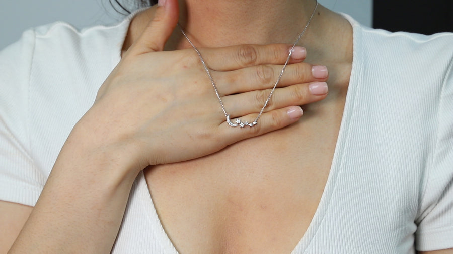 Amara 14K White Gold Round-Cut White Diamond Necklace