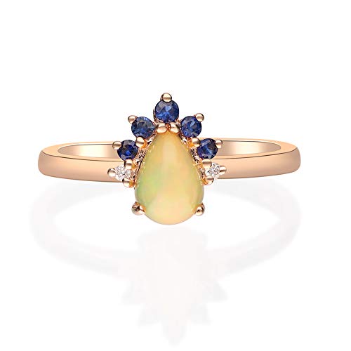 Sylvia 14K Yellow  Gold Pear-Cut Opal Ring