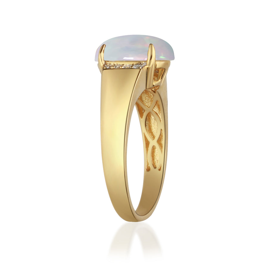 Kamila 10K Yellow Gold Oval Cut Opal Ring
