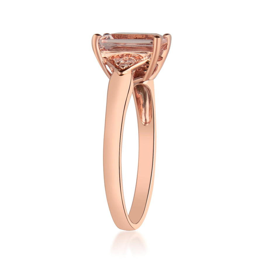 Sophie 14K Rose Gold Emerald-Cut Madagascar Morganite Ring