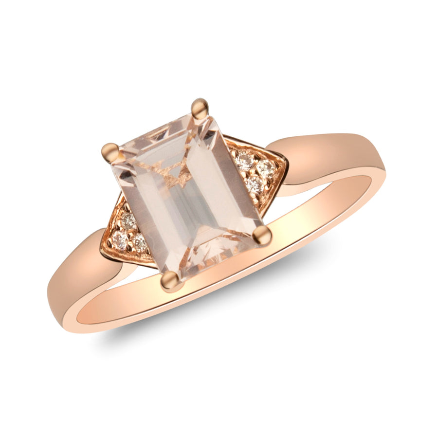 Sophie 14K Rose Gold Emerald-Cut Morganite Ring