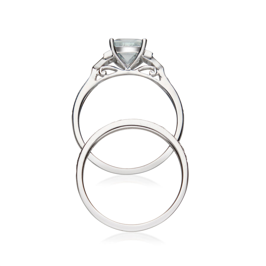Gwen 14K White Gold Emerald-Cut Brazilian Aquamarine Ring