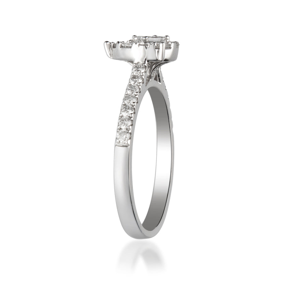 Clarissa 14K White Gold Round-Cut White Diamond Ring