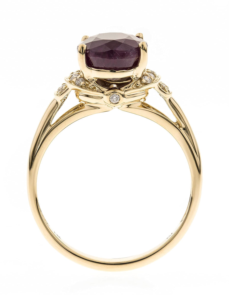 Kinsley 14K Yellow Gold Oval-Cut  Mozambique Ruby Ring