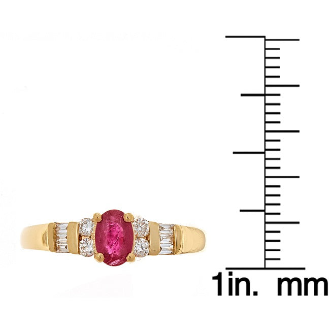 Addison 18K Yellow Gold Oval-Cut Mozambique Ruby Ring