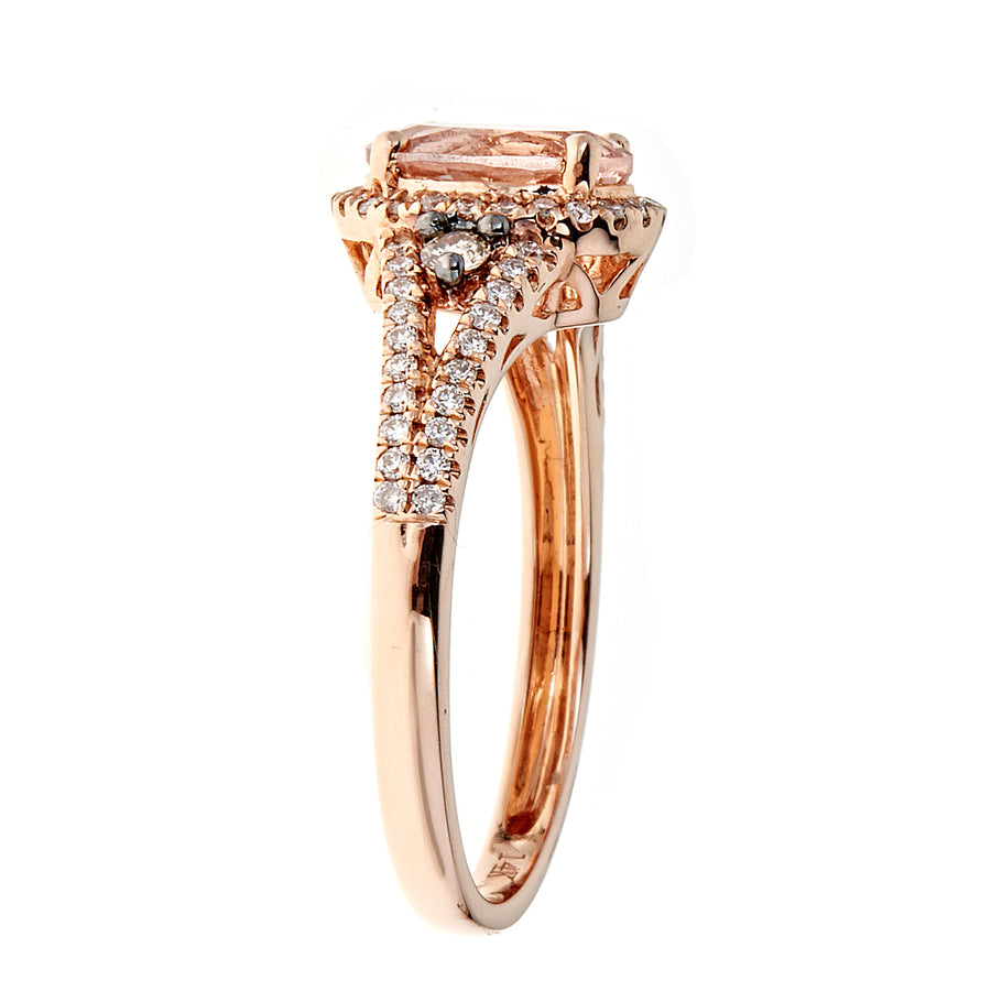 Savannah 14K Rose Gold Oval-Cut Morganite Ring