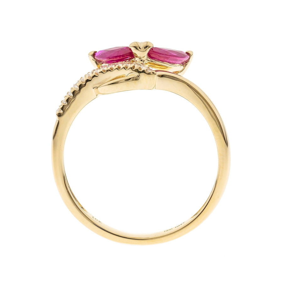 Freyja 14K Yellow Gold Marquise-Cut Mozambique Ruby Ring