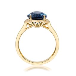Elsie 14K Yellow Gold Marquise-Cut Brazilian London Blue Topaz Ring