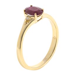 Melanie 10K Yellow Gold Oval-Cut Mozambique Ruby Ring