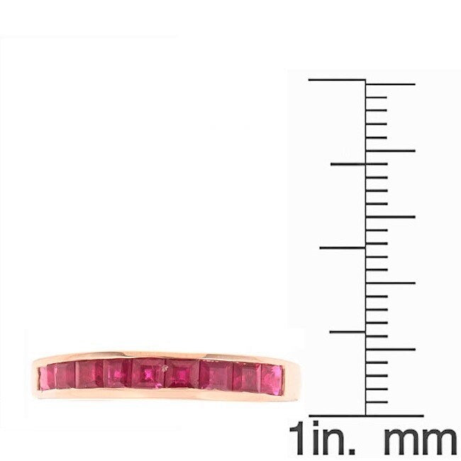 Chelsea 14K Rose Gold Princess-Cut Mozambique Ruby Ring