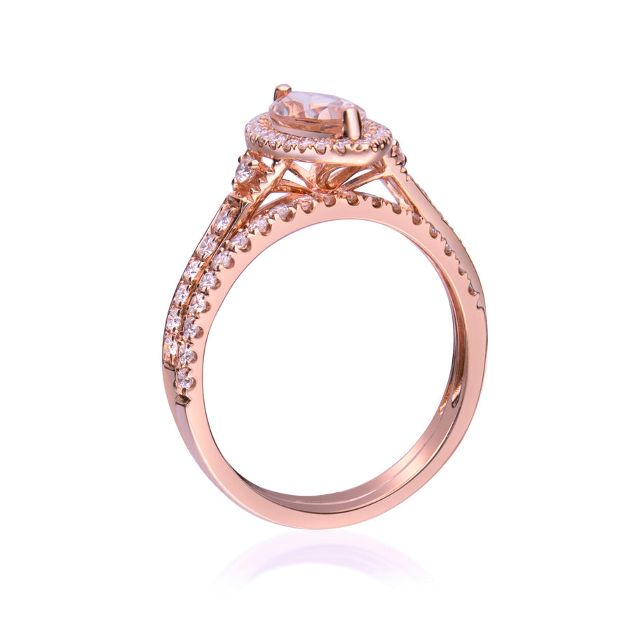 Esperanza 14K Rose Gold Marquise-Cut Morganite Ring