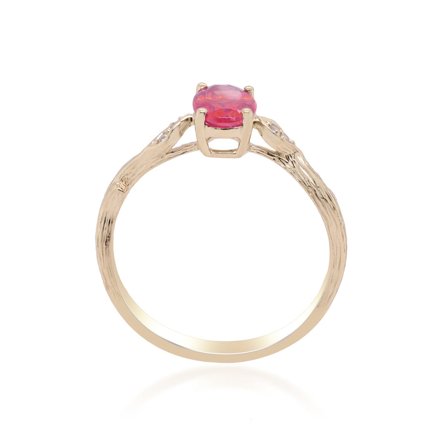Aliana 14K Yellow Gold Oval-Cut Mozambique Ruby Ring