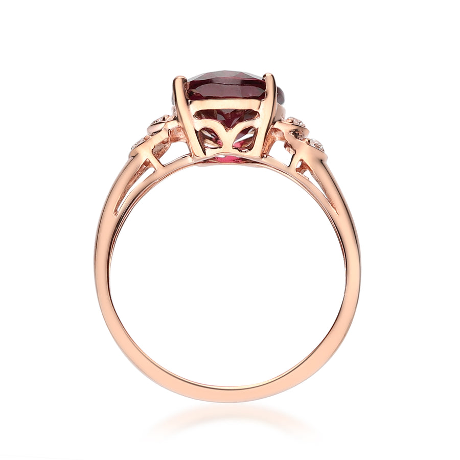 Berkeley 14K Rose Gold Oval-Cut Madagascar Rhodolite Ring