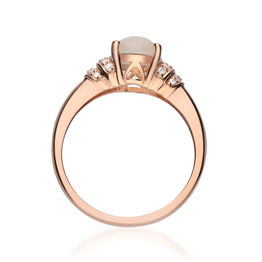 Daniela 14K Rose Gold Oval-Shape Ethiopian Opal Ring