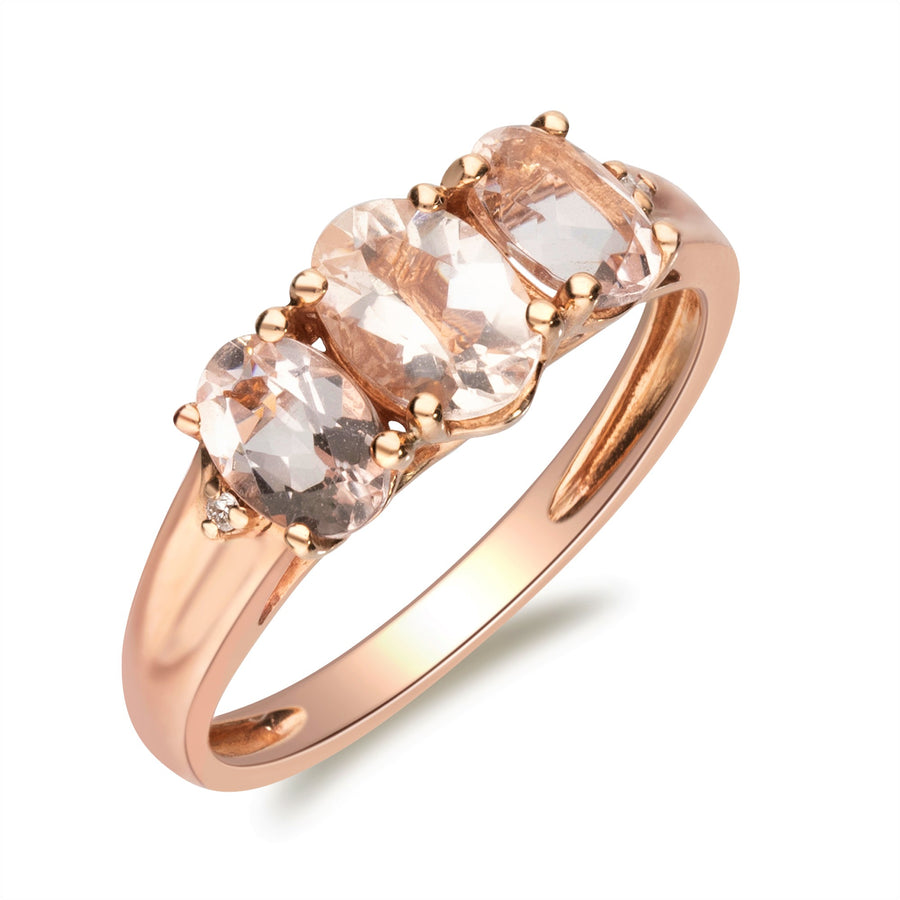 Thalia 10K Rose Gold Oval-Cut Morganite Ring