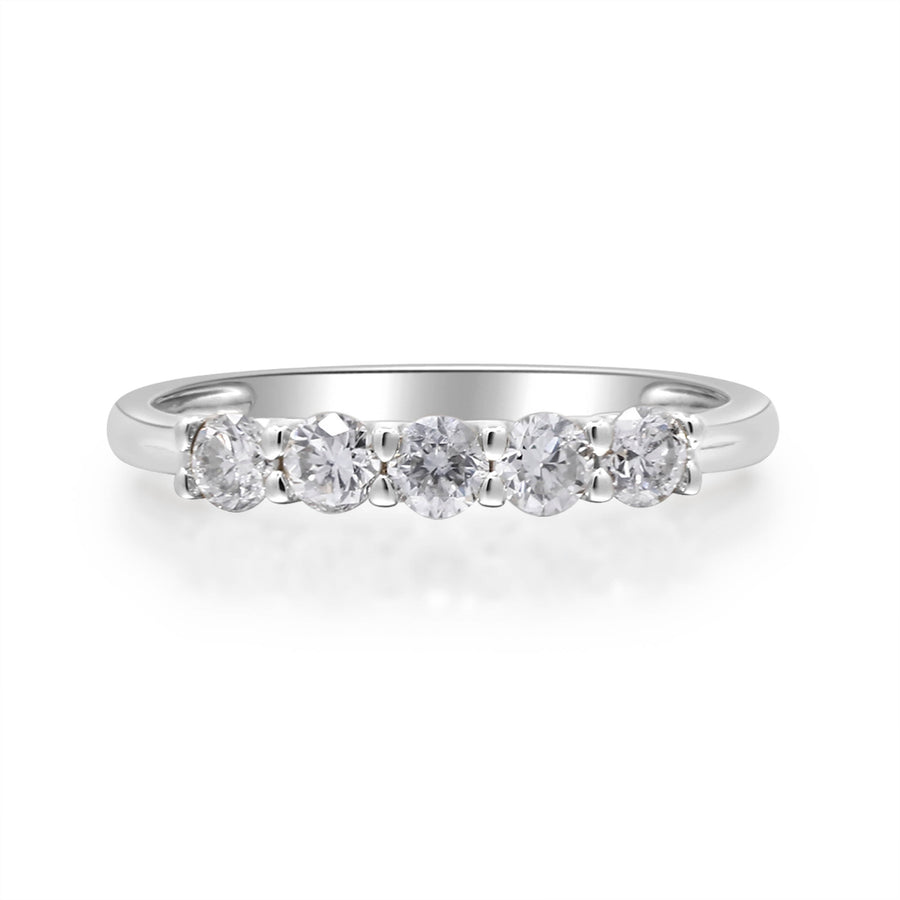 Poppy 14K White Gold Round-Cut White Diamond Ring