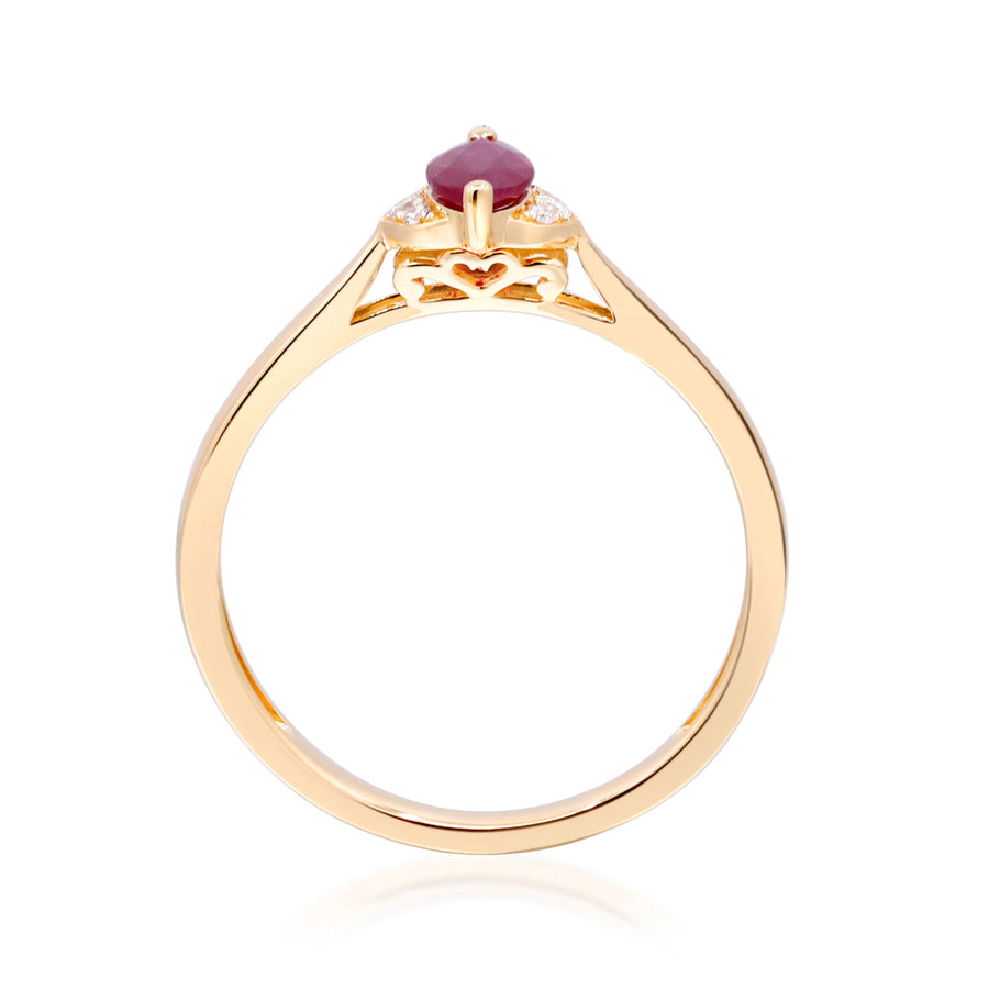 Alexis 14K Yellow Gold Marquise-Cut Mozambique Ruby Ring