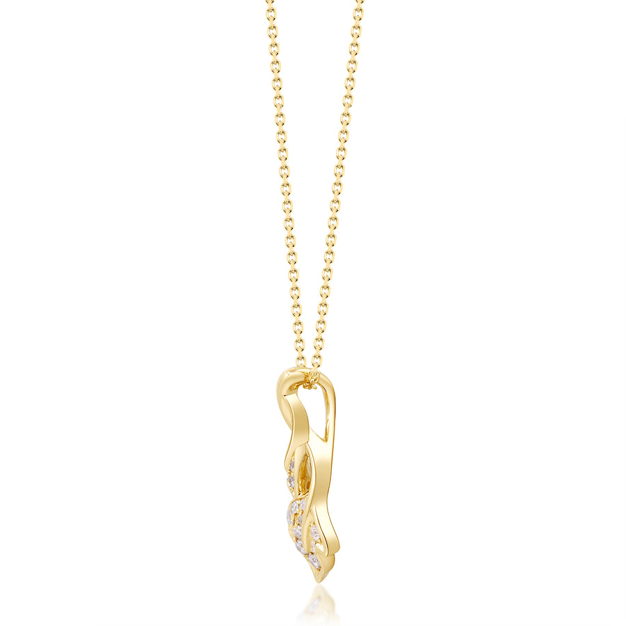 Gin and Grace in collaboration with Smithsonian Museum Collection presents diamond leaves in 14K Yellow gold and Diamond for exclusive everyday look