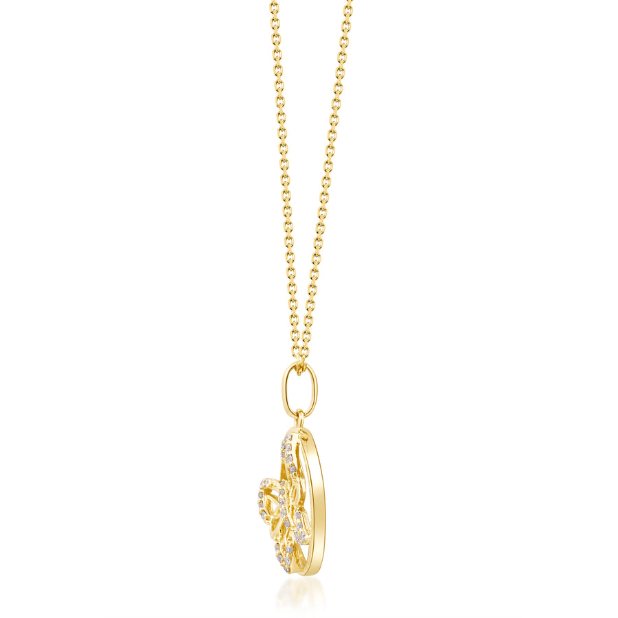 Gin and Grace in collaboration with Smithsonian Museum Collection presents a happy butterfly Pendant in 14K Yellow gold and Diamond for exclusive everyday look