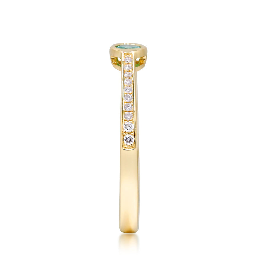 Eva 14K Yellow Gold Ovel-Cut Emerald Ring