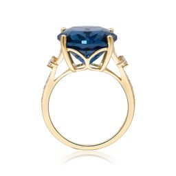Elsie 14K Yellow Gold Fancy-Cut Brazilian London Blue Topaz Ring
