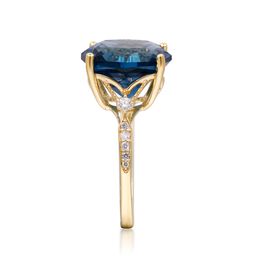 Elsie 14K Yellow Gold Fancy-Cut Brazilian London Blue Topaz Ring