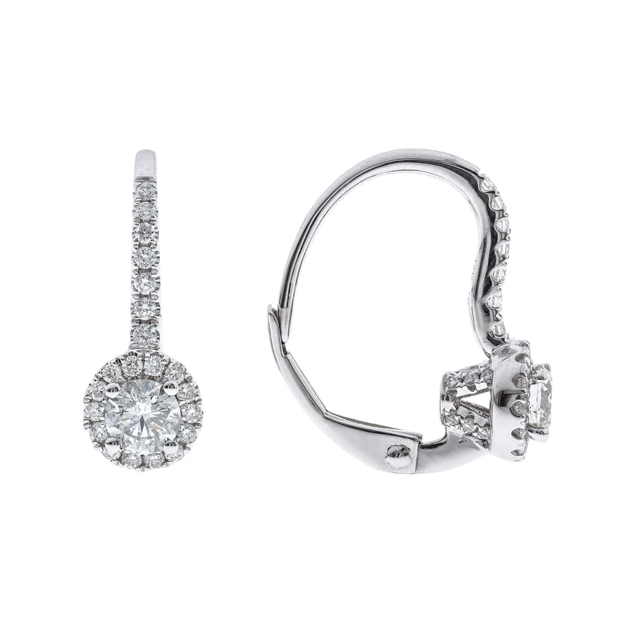 Aila 14K White Gold Diamond Earrings - A Sparkling and Sophisticated Choice