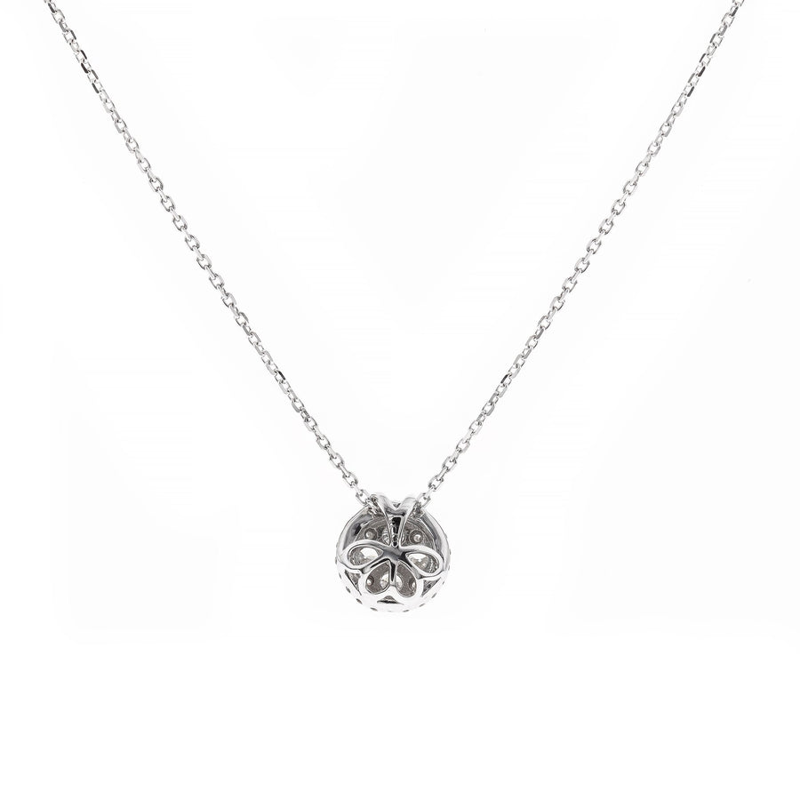 Anika 14K White Gold Round-Cut White Diamond Necklace