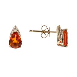 Andi 14K Yellow Gold Pear-Cut Mexican Fire Opal Earring
