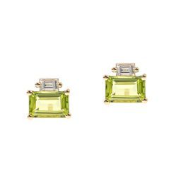 Ashlyn 10K Yellow Gold Emerald-Cut Peridot Earring