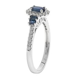 Adeline 10K White Gold Oval-Cut Ceylon Blue Sapphire Ring