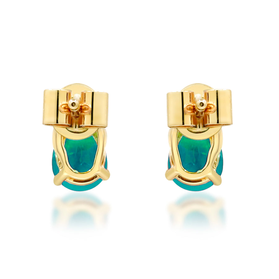 Bailey 10K Yellow Gold Pear-Cut Emerald Earrings
