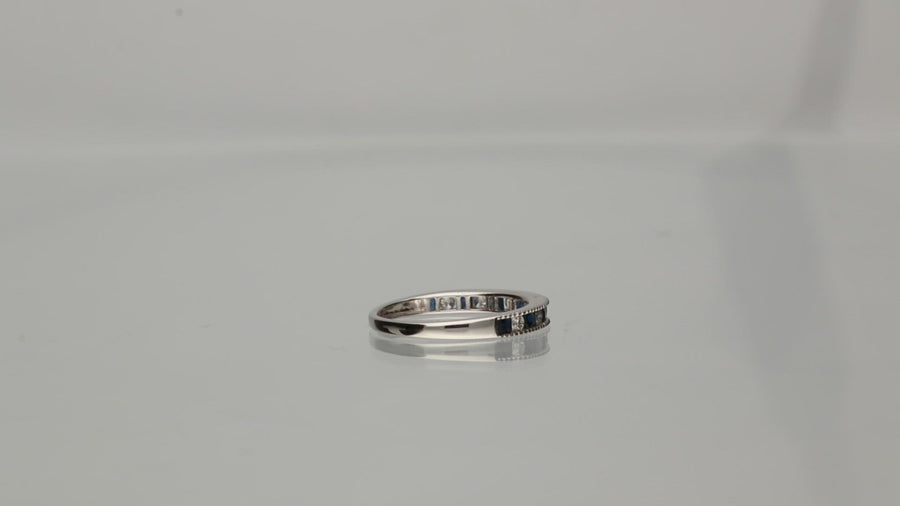 Julia 14K White Gold Square-Cut Ceylon Blue Sapphire Ring